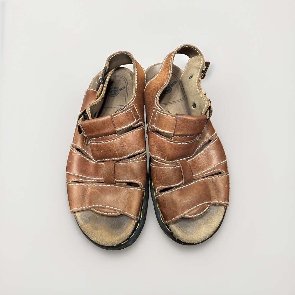 Vintage Dr Martens Brown Leather Sandals Men’s Size 11 Air Ware